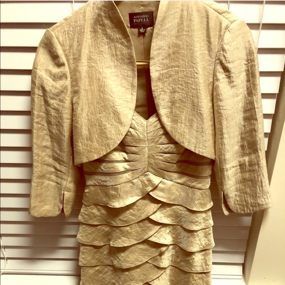 🍋Adrianna Tiered gold dress - Picture 8 of 8
